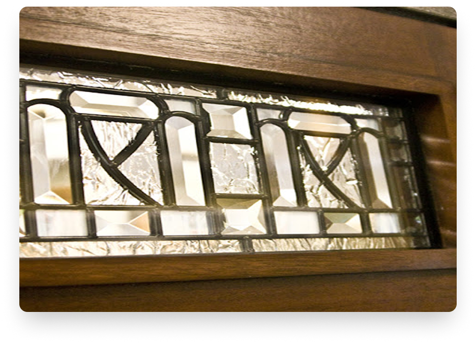 Decorative installed window detail